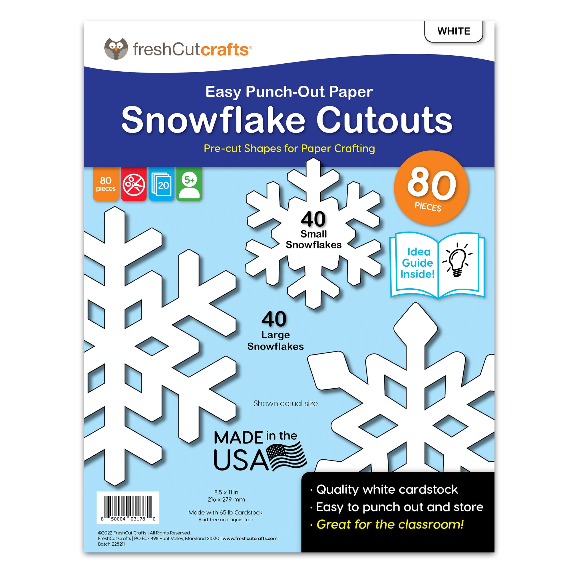 Snowflake Paper Cutouts with IDEA Guide – FreshCut Crafts