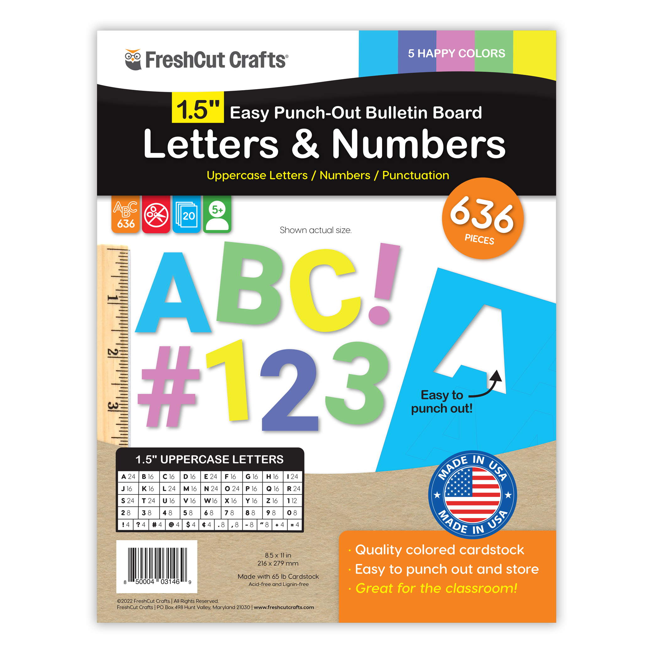 1.5 inch Letters & Numbers