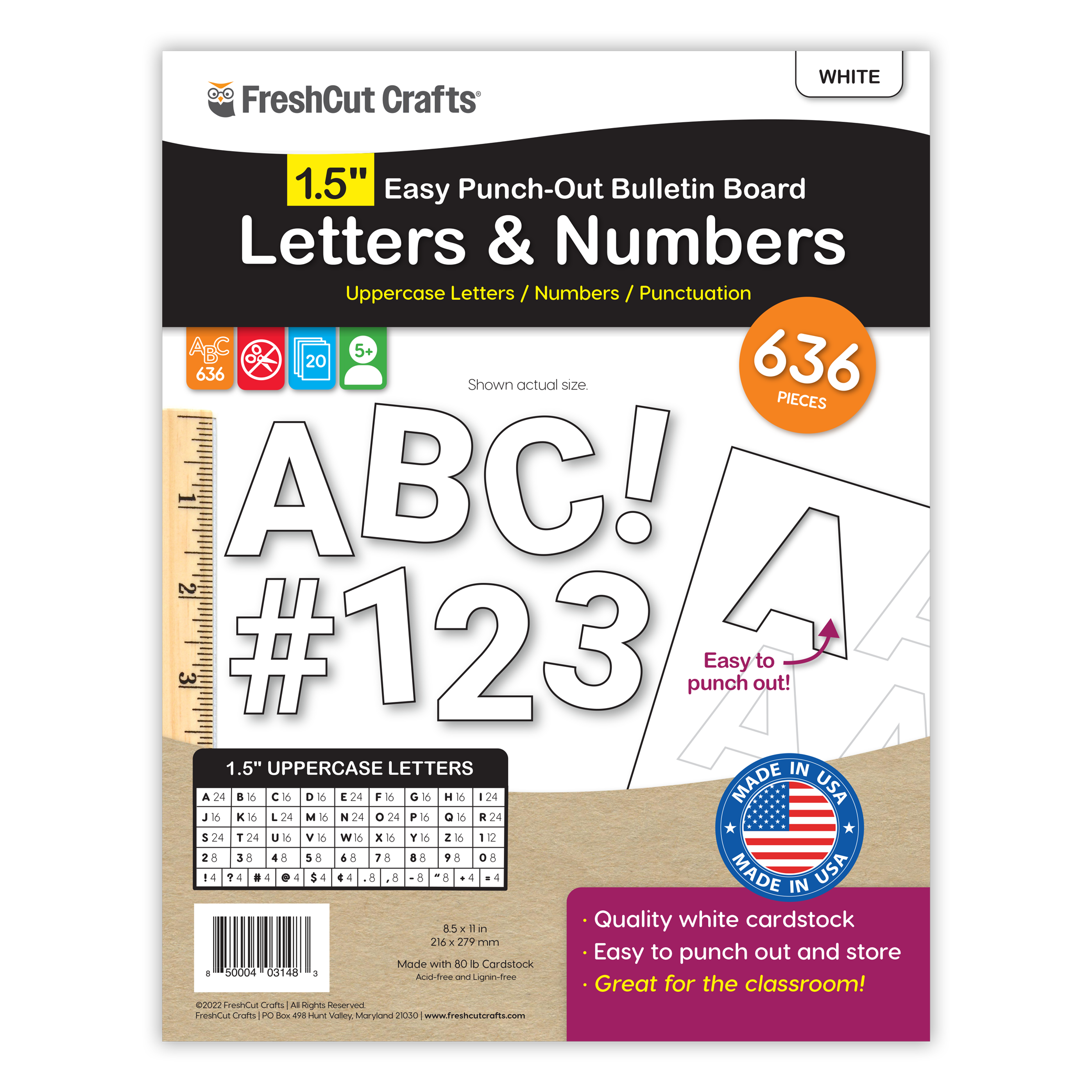 1.5 inch Letters & Numbers